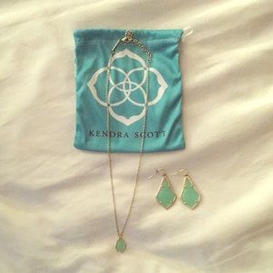 Kendra Scott Set Alex Earrings/Kiri Necklace